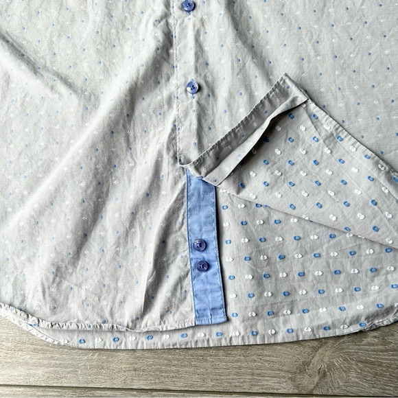 Bertigo  Textured Dots Cotton Button Down Casual Shirt - Picture 8 of 13